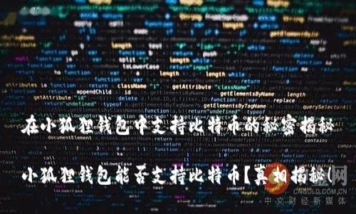 在小狐狸钱包中支持比特币的秘密揭秘

小狐狸钱包能否支持比特币？真相揭秘！